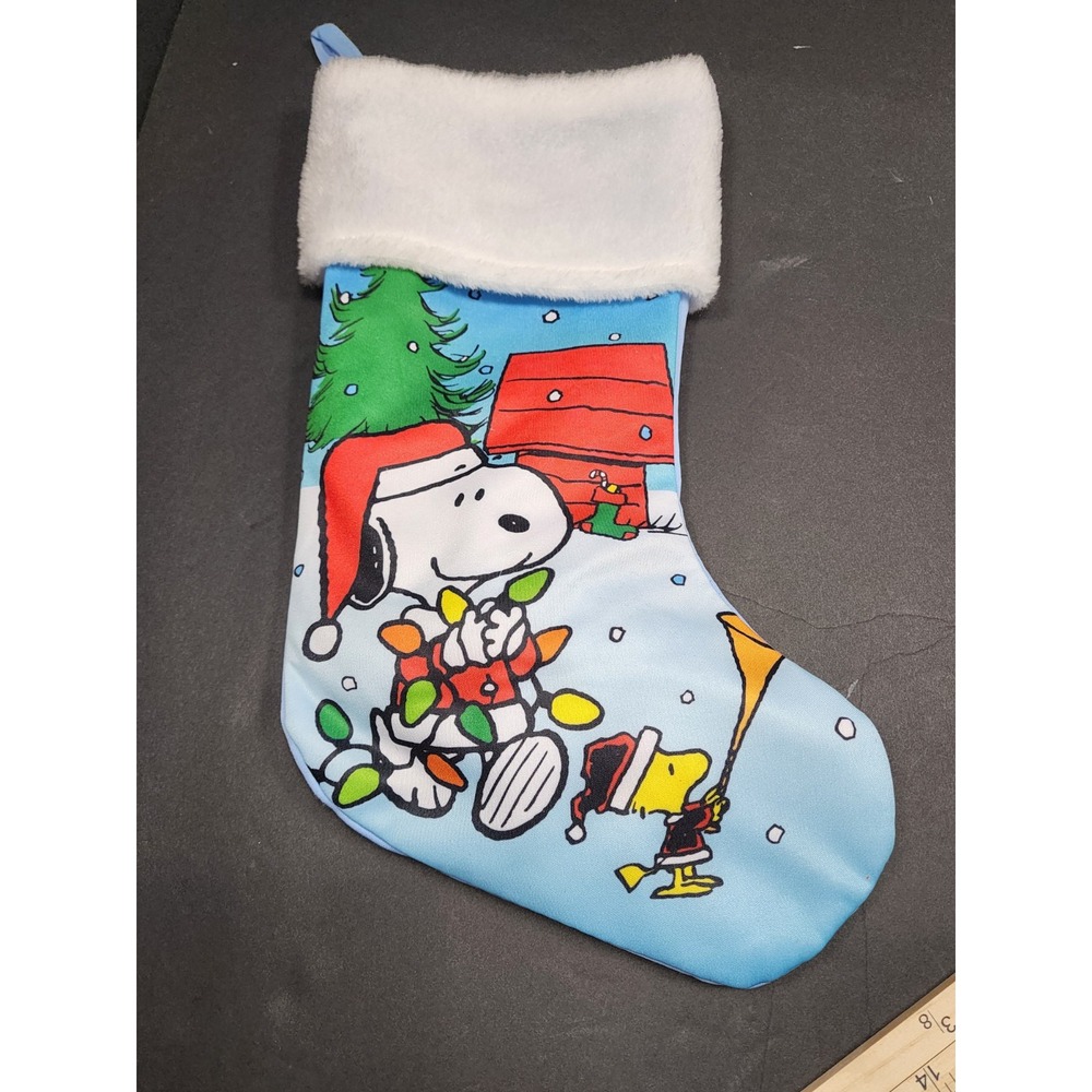 Peanuts Christmas Stocking Snoopy & Woodstock 17" New 2020